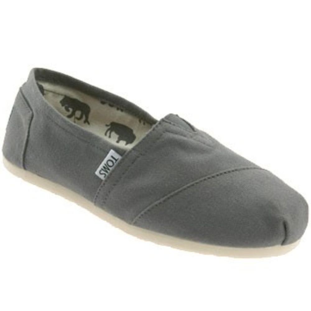 TOMS Gray Slip-on Shoe W8.5